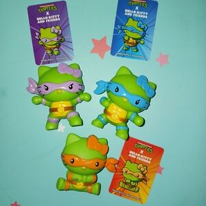McDonald's Hello Kitty Teenage Mutant Ninja Turtle Figures